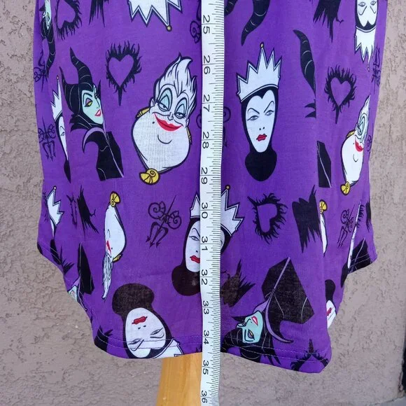 Disney Villans Women's 3/4 Sleeve Dorm Nightgown Pajamas - Picture 9 of 9